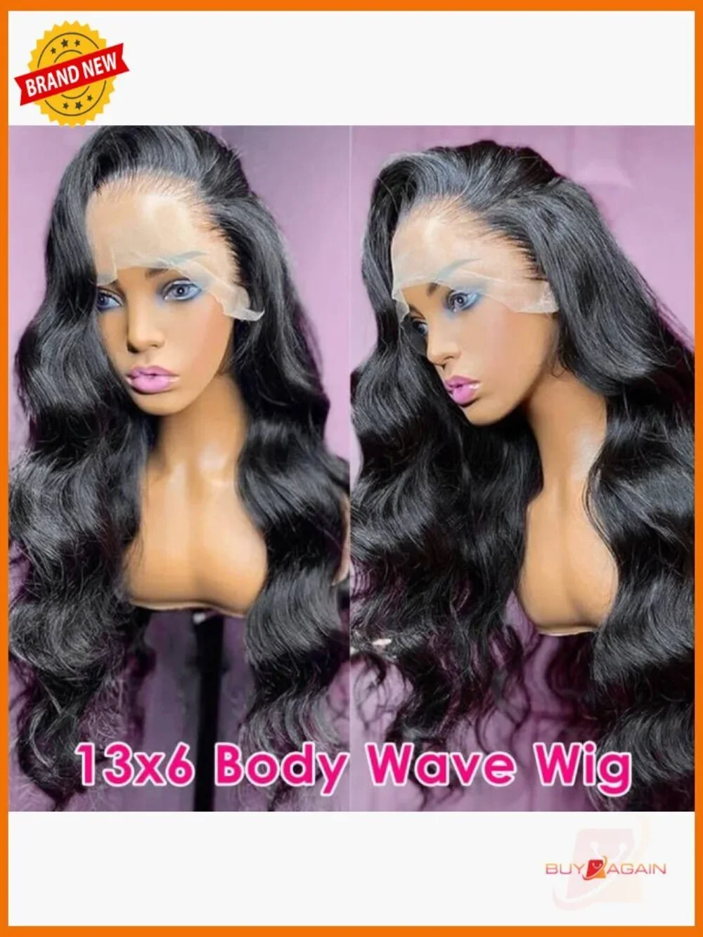 13x6 HD Lace Front Wig Human Hair 180 Density Body Wave Pre Plucked 28 Inch